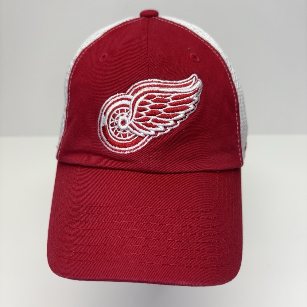Vintage Detroit Red Wings Fitted Hat Reebok CCM Collab NHL‎ Hockey Cap Hat 1 Fit